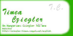timea cziegler business card